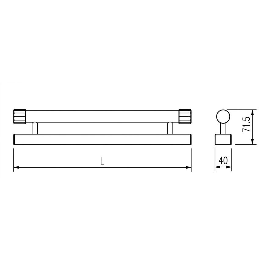 Top Light - LED Spiegelleuchte für das Bad TURIA LED/8W/230V 3000/4000/6500K IP44 40 cm glänzender Chrom
