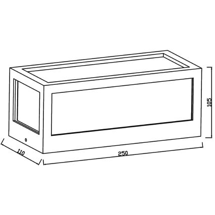 Top Light - LED-Wandleuchte für den Außenbereich BURGOS LED/20W/230V IP44 4000K