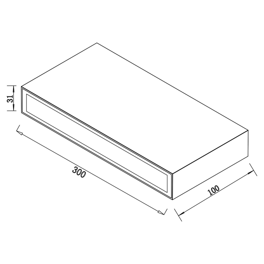 Top Light - LED-Wandleuchte für den Außenbereich OBLIGO LED/12W/230V IP65 weiß