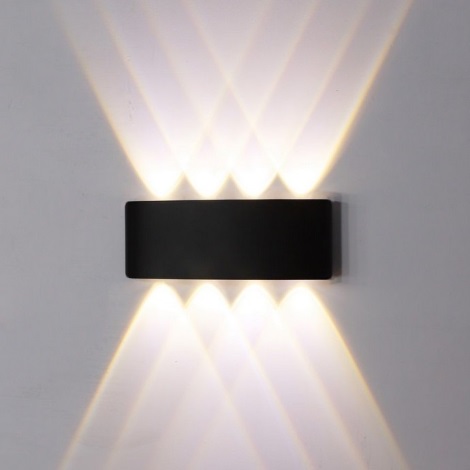 Top Light - LED-Wandleuchte für den Außenbereich LED/8W/230V IP44 4000K schwarz