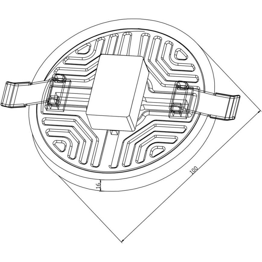 Top Light POLAR K 10 - LED-Decken-Einbauleuchte POLAR LED/10W/230V