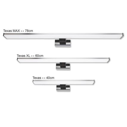 Top Light TEXAS XXL - LED Badezimmer-Spiegelleuchte TEXAS LED/15W/230V IP44