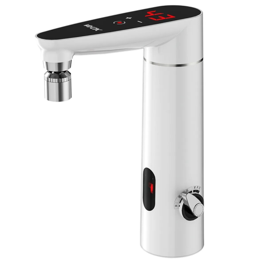 Berührungsloser Durchlauferhitzer mit Sensor und LED-Display 3000W/230V IPX4 Weiß