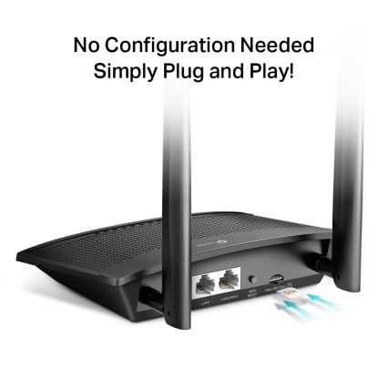 TP-Link - 4G-LTE-Router TL-MR100, Wireless N 300 Mbit/s, Wi-Fi