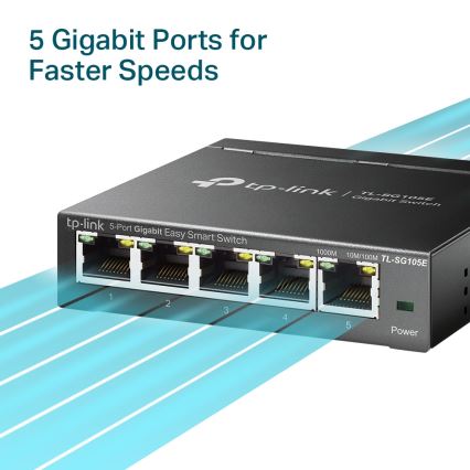 TP-Link - 5‑Port Gigabit Easy Smart Switch