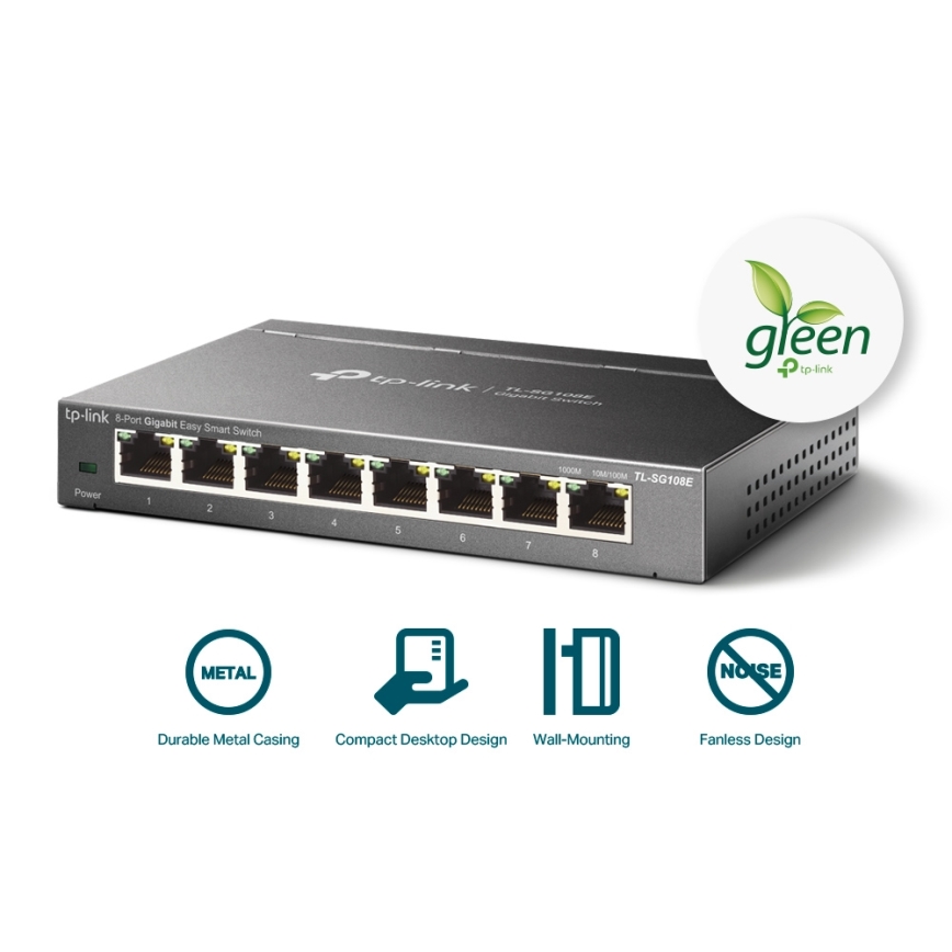 TP-Link - 8‑Port‑Gigabit Easy Smart Switch