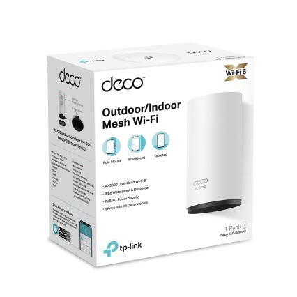 TP-Link - Außen-/Innen-Mesh-System mit Wi-Fi 6 Deco X50-Outdoor