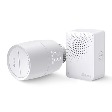TP-Link - Basisset: 2× thermostatische Thermostatköpfe mit LCD-Display, Betrieb mit 2×AA, Tuya