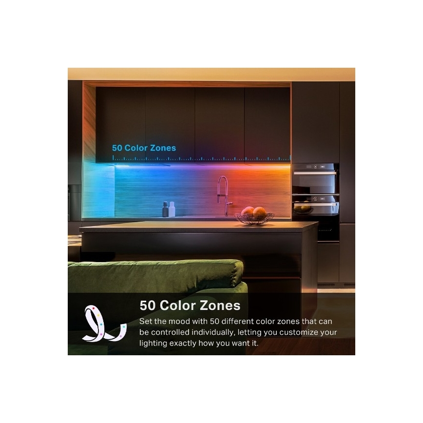 TP-Link - Dimmbarer LED-RGBW-Streifen 5 m, 13 W, 230 V, Wi-Fi