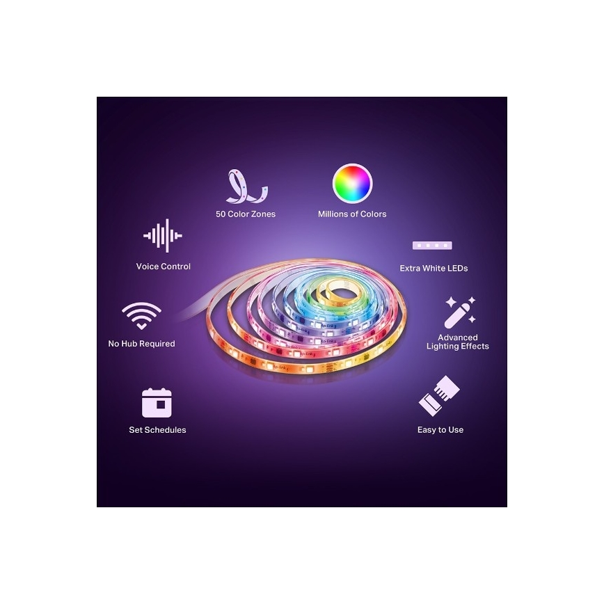 TP-Link - Dimmbarer LED-RGBW-Streifen 5 m, 13 W, 230 V, Wi-Fi