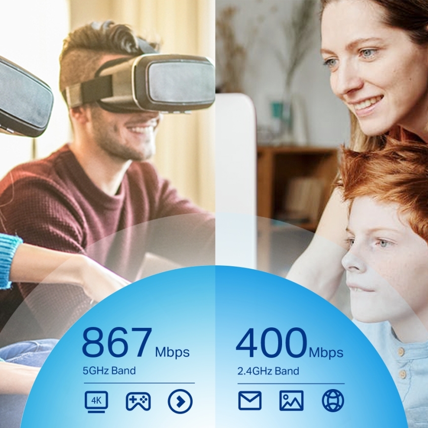 TP-Link - Drahtloser USB-WLAN-Adapter mit Antennen und hohem Antennengewinn