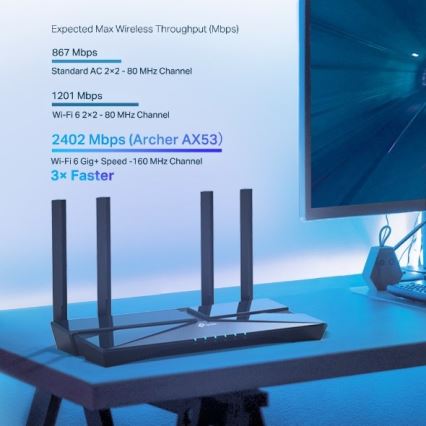 TP-Link - Dualband-Gigabit-Wi-Fi-6-Router Archer AX53