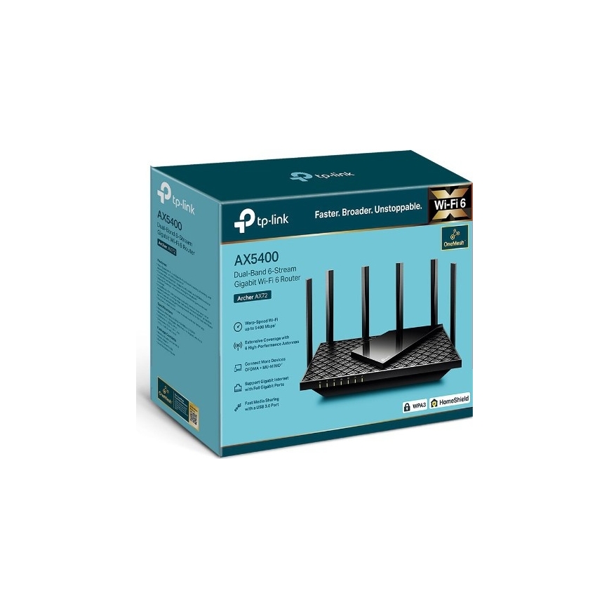 TP-Link - Dualband-Gigabit-Wi-Fi-6-Router Archer AX72