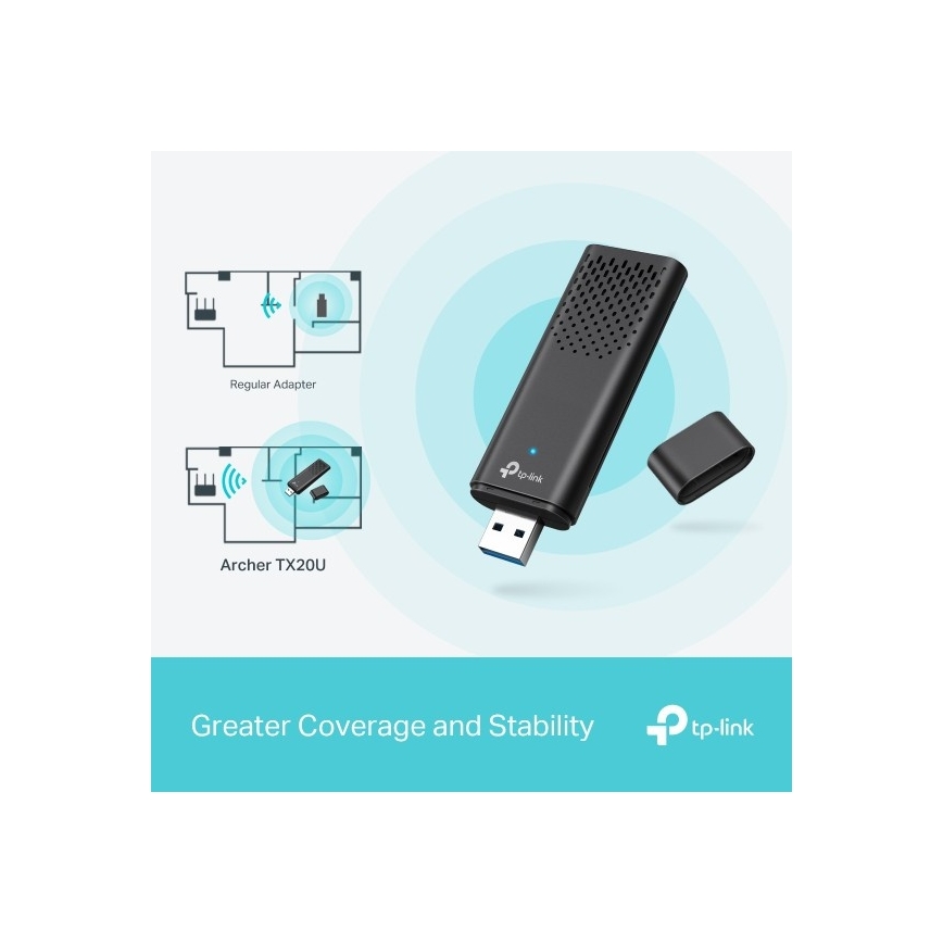 TP-Link - Dualband kabelloser USB-Adapter mit Wi-Fi 6
