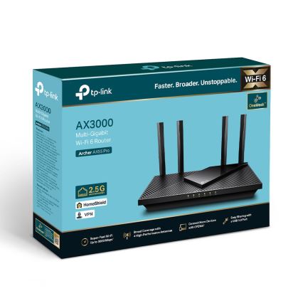 TP-Link - Dualband-Multigigabit-Wi-Fi-6-Router mit 2,5-Gbit/s-Port