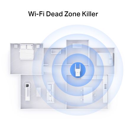 TP-Link - Dualband Wi-Fi 6 Extender RE705X