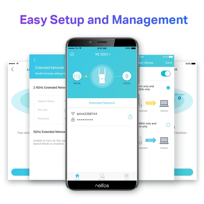 TP-Link - Dualband Wi‑Fi 6 WLAN-Repeater RE505X