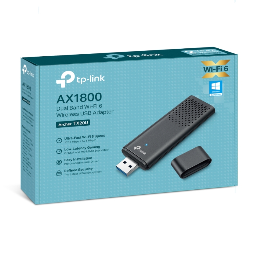 TP-Link - Dualband-WLAN-USB-Adapter mit Wi‑Fi 6 Archer TX20U