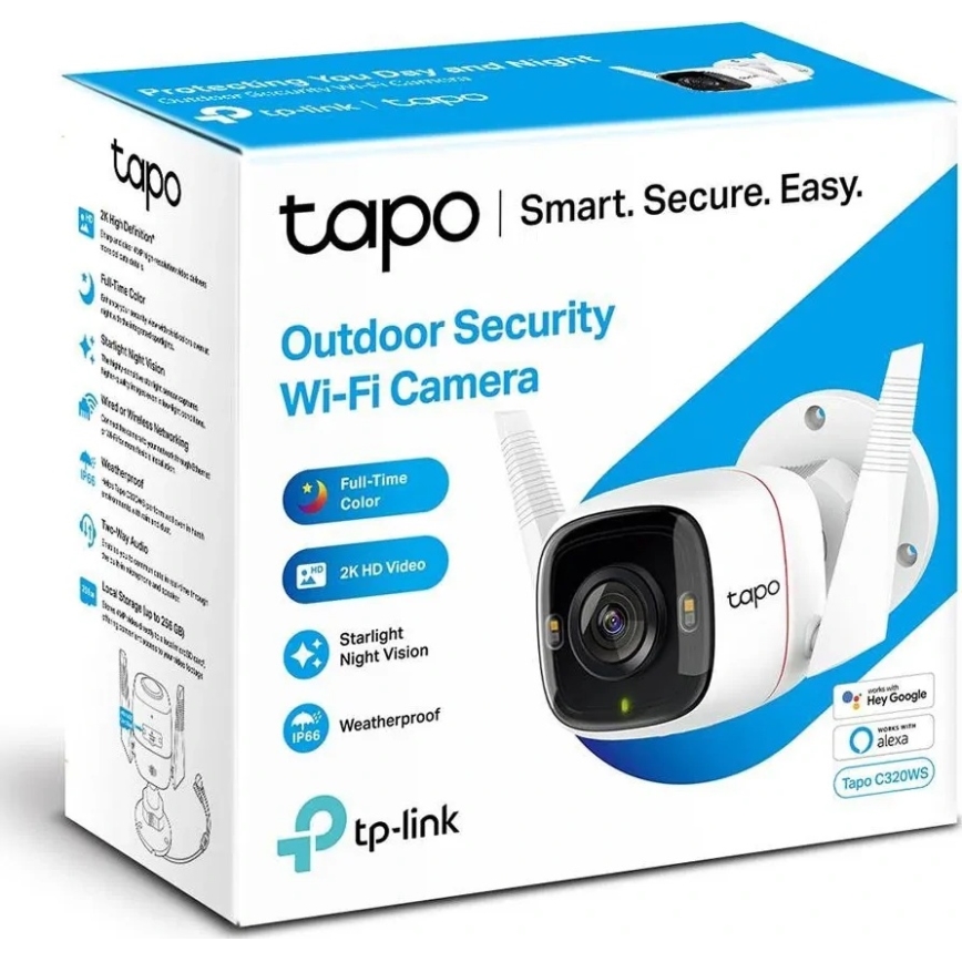TP-Link - Smarte Außenkamera mit Sensor, Schutzart IP66, WLAN
