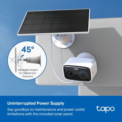 TP-Link - Intelligente Solarkamera 5200 mAh 5V IP65 Wi-Fi