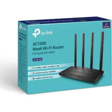 TP-Link - Kabelloser Gigabit MU-MIMO-Router Archer C6 V3.2 Wi-Fi