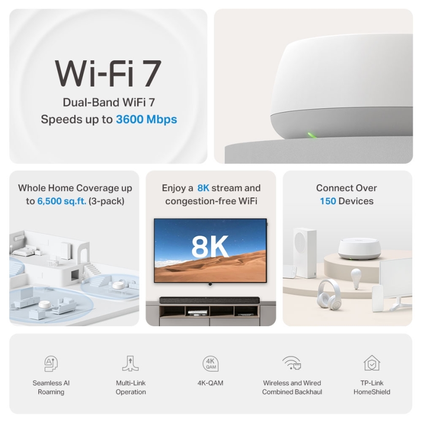 TP-Link - Mesh-System mit Wi-Fi 7, 2er-Set
