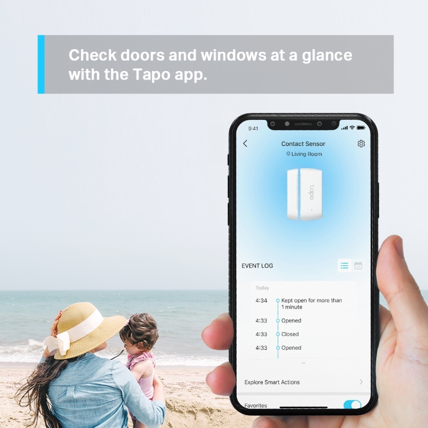TP-Link - Smart-Kontaktsensor 1×CR2032 Wi‑Fi