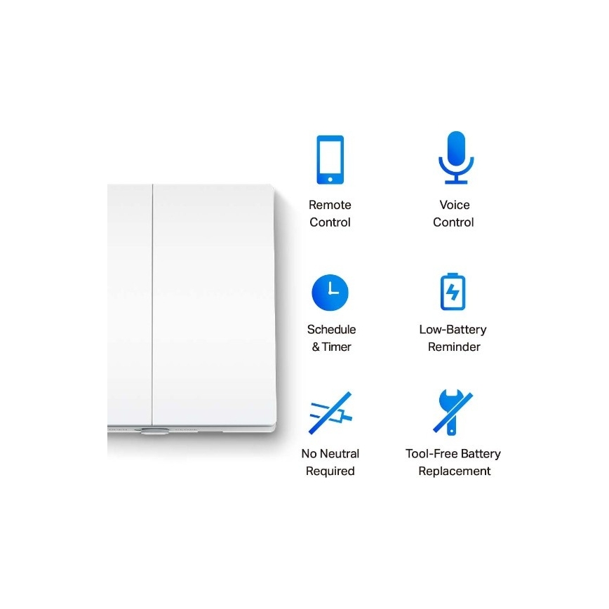 TP-Link - Smart-Lichtschalter, 2 Tasten, 2xAAA