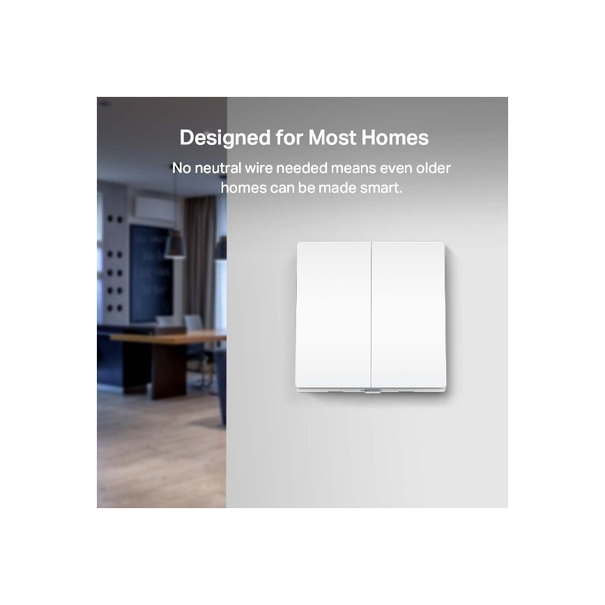 TP-Link - Smart-Lichtschalter, 2 Tasten, 2xAAA