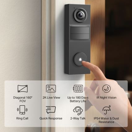 TP-Link - Smarte Mini-Video-Türklingel mit Wi-Fi