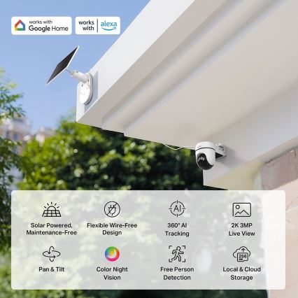TP-Link - Smarte Solarkamera 5V IP65 Wi‑Fi