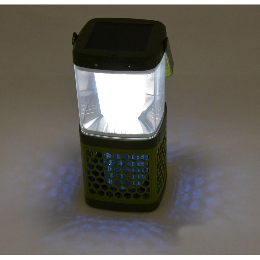 Tragbare, aufladbare LED-Leuchte mit Insektenfalle LED/3W/1800 mAh grün