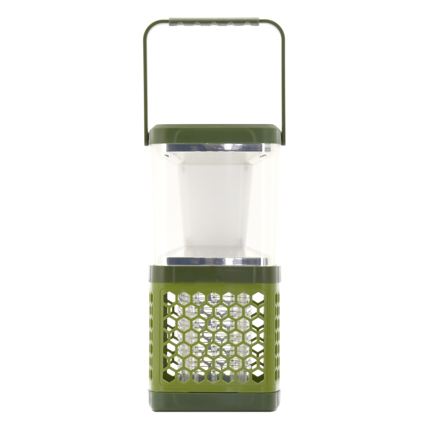 Tragbare, aufladbare LED-Leuchte mit Insektenfalle LED/3W/1800 mAh grün
