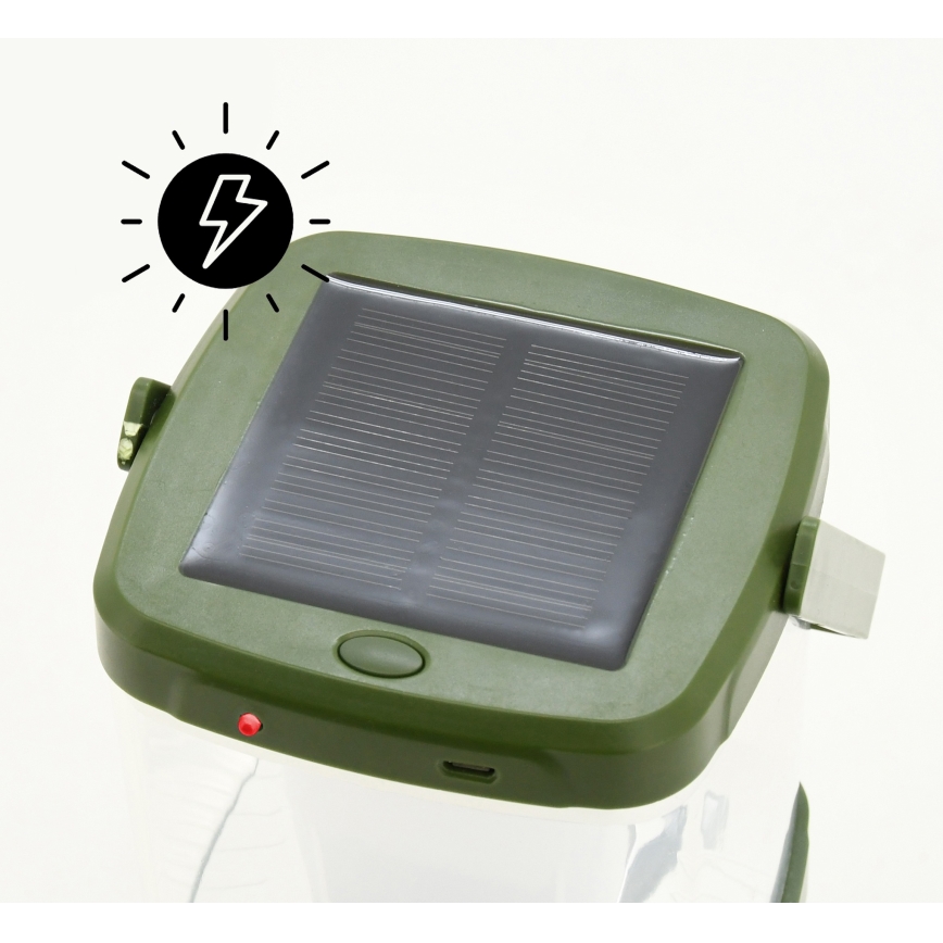 Tragbare, aufladbare LED-Leuchte mit Insektenfalle LED/3W/1800 mAh grün