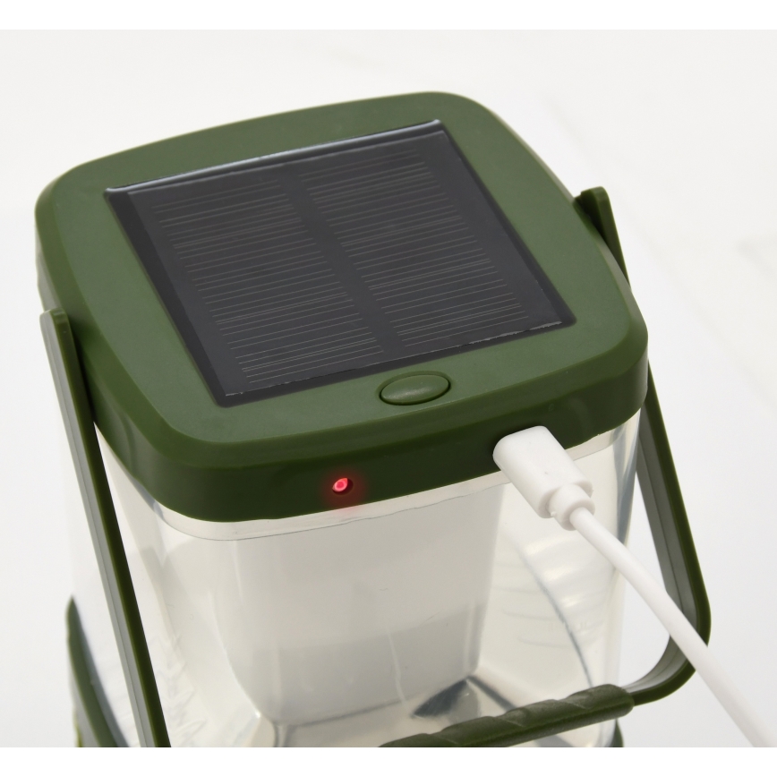 Tragbare, aufladbare LED-Leuchte mit Insektenfalle LED/3W/1800 mAh grün