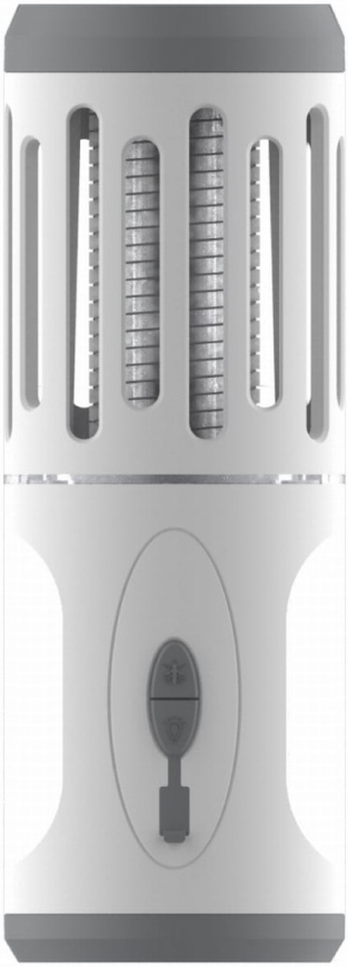 Tragbare, aufladbare LED-Leuchte mit Insektenfalle LED/6W/1800 mAh IPX4 weiß/grau