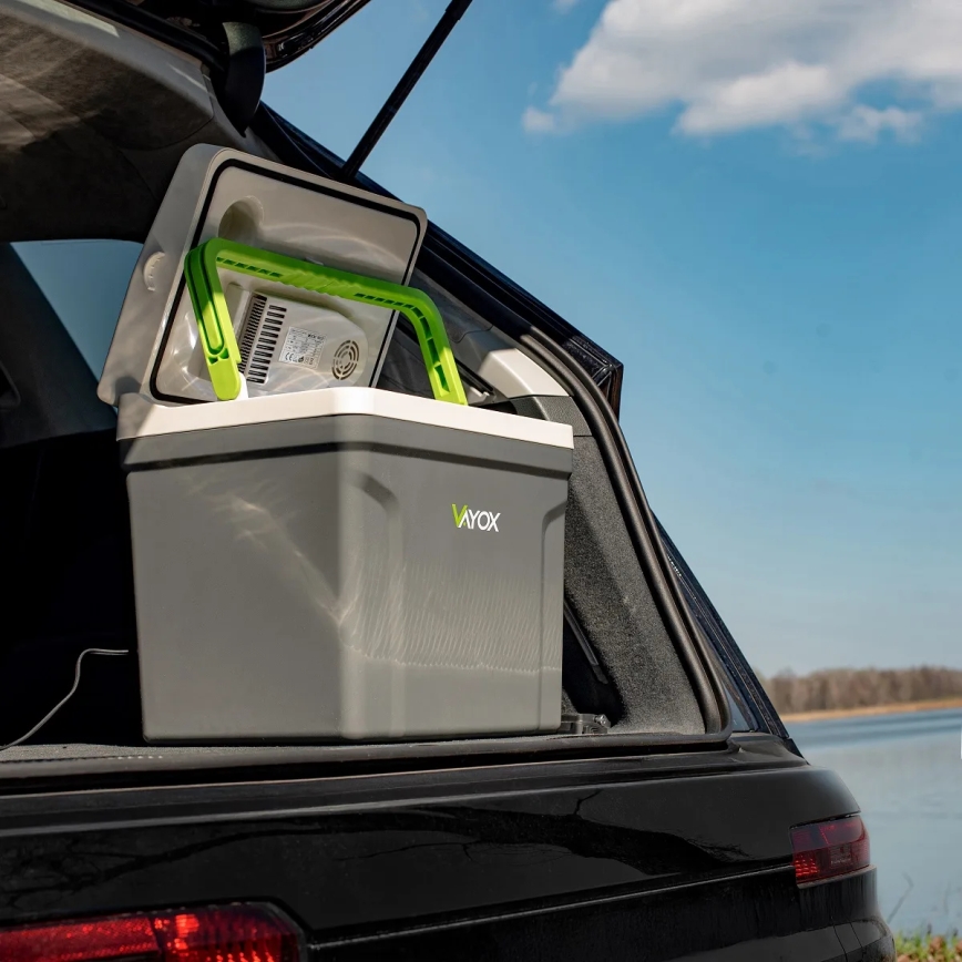 Tragbare Auto-Kühlbox mit Heizfunktion 27 l 230V/12V/24V grau