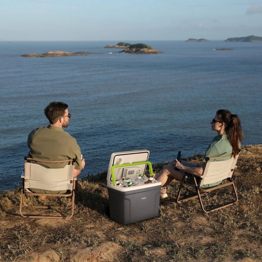 Tragbare Auto-Kühlbox mit Heizfunktion 27 l 230V/12V/24V grau