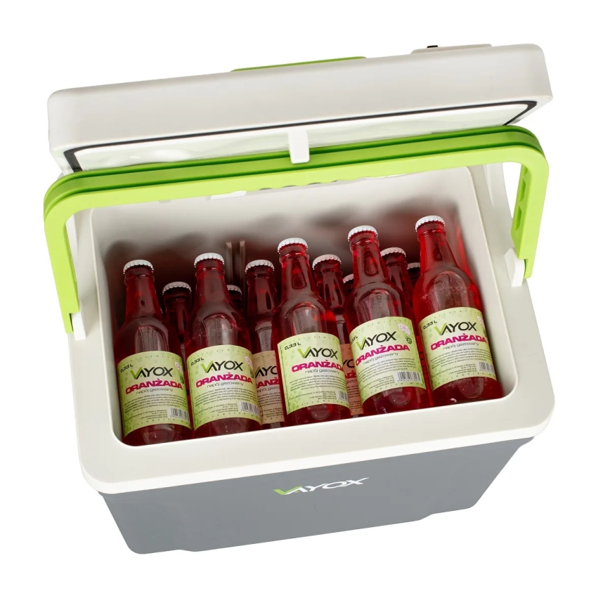 Tragbare Auto-Kühlbox mit Heizfunktion 27 l 230V/12V/24V grau