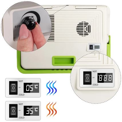 Tragbare Auto-Kühlbox mit Heizfunktion 27 l 230V/12V/24V grau