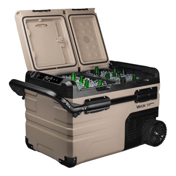 Tragbare Auto-Kühlbox mit LCD-Anzeige 39 l 230V/12V/24V braun