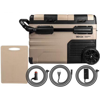 Tragbare Auto-Kühlbox mit LCD-Anzeige 39 l 230V/12V/24V braun