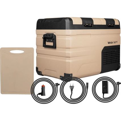 Tragbare Auto-Kühlbox mit LCD-Anzeige 39 l 230V/12V/24V braun