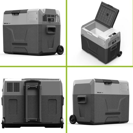 Tragbare Auto-Kühlbox mit LCD-Anzeige 40 l 230V/12V/24V schwarz