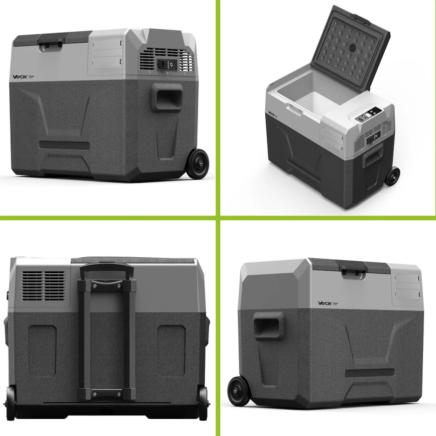 Tragbare Auto-Kühlbox mit LCD-Anzeige 40 l 230V/12V/24V schwarz