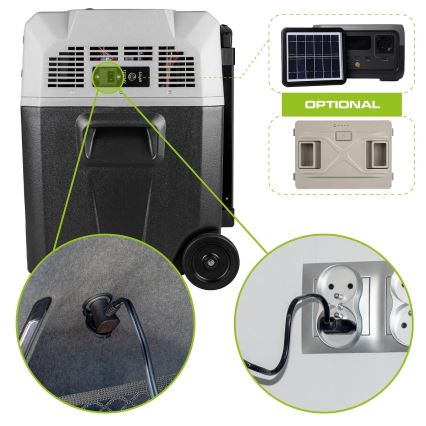 Tragbare Auto-Kühlbox mit LCD-Anzeige 40 l 230V/12V/24V schwarz