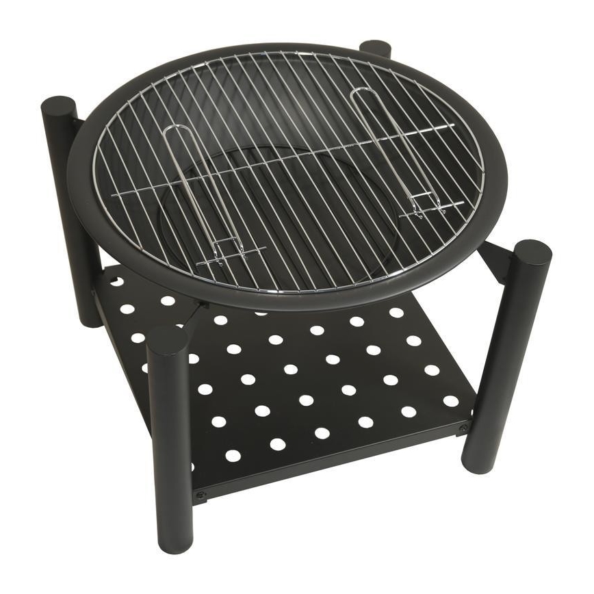 Tragbare Feuerschale mit Rost 48 cm