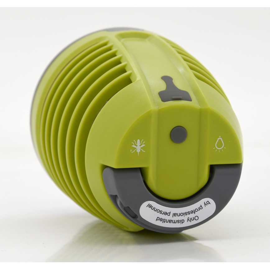 Tragbare wiederaufladbare LED-Lampe mit Insektenfalle LED/2W/3,7V 1800 mAh IPX4 grün