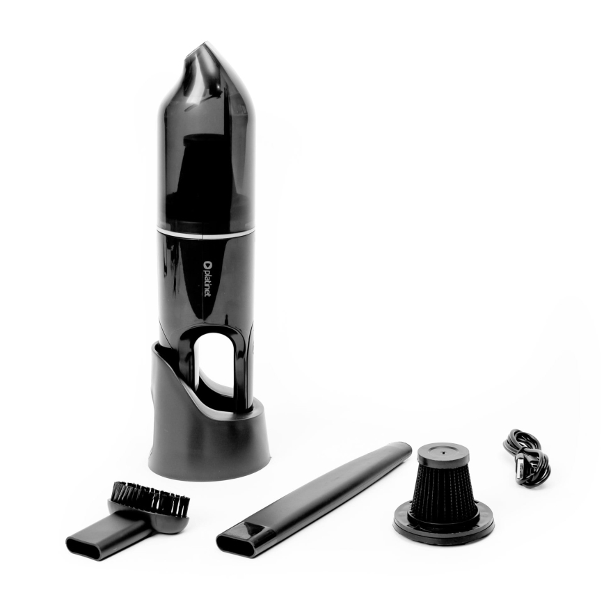 Tragbarer, aufladbarer Auto-Staubsauger 75W/2000 mAh schwarz