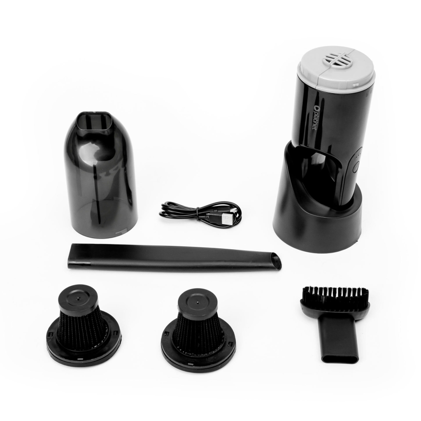 Tragbarer, aufladbarer Auto-Staubsauger 75W/2000 mAh schwarz